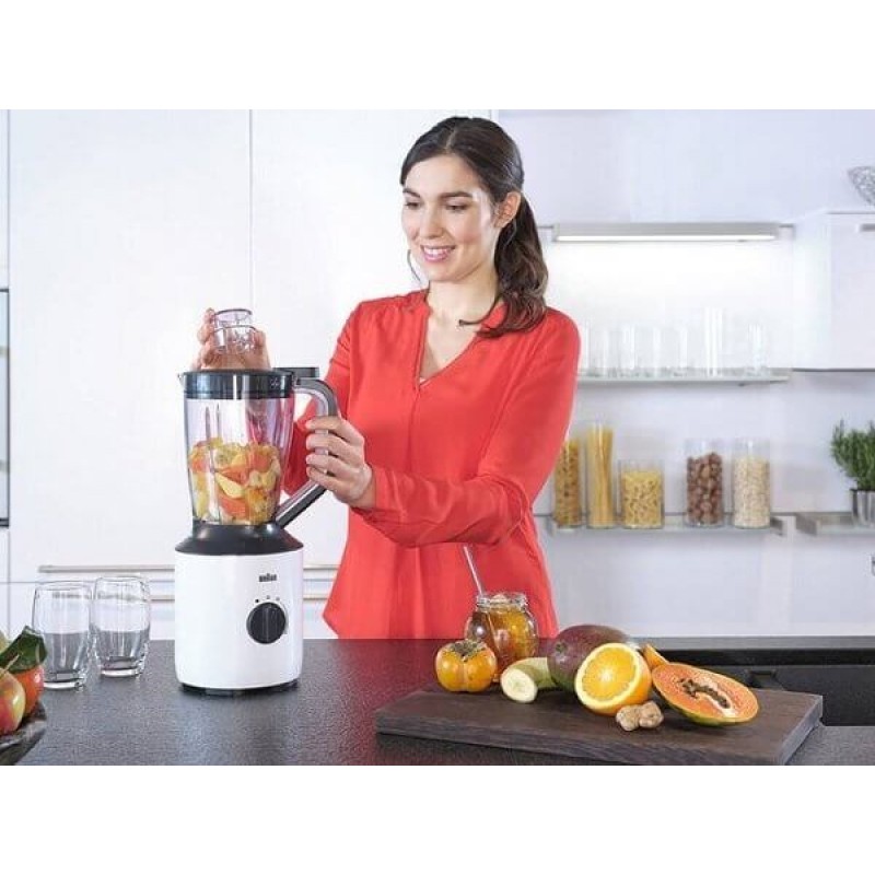 Shop Braun 800Watts, PowerBlend 3 Jug Blender With 2 Mill JB3123WH in